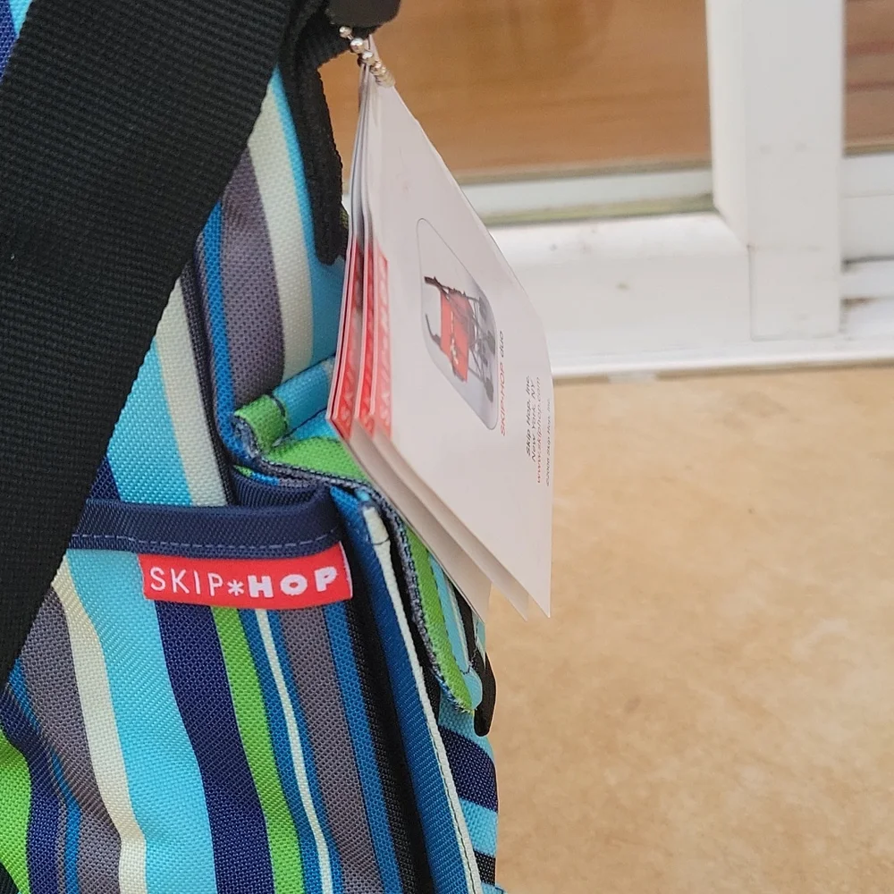 Skip Hop Duo diaper bag in blue stripe